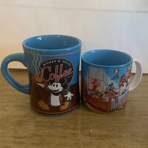 Two Mickey Mouse mugs
